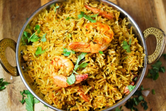 Aafrein Indian Cuisine - Saffron Prawn Biryani