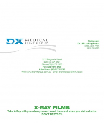 DX Medical Stationery - X-ray Envelope