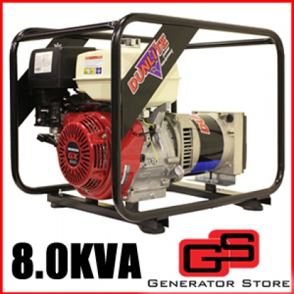 Generator Store - Dunlite 8.0KVA Honda Powered