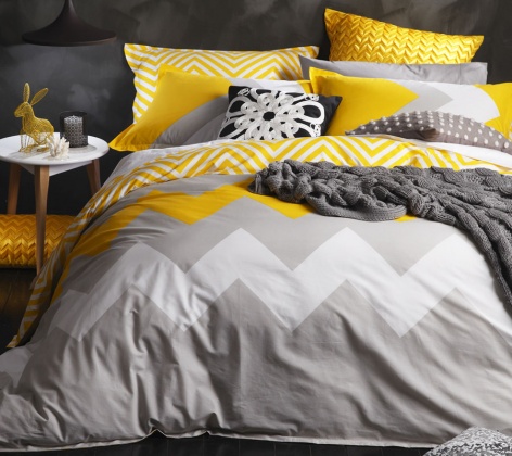 The Gallerie - Logan & Mason Marley Yellow Quilt Cover Set