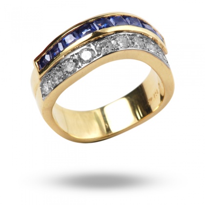 Curtis Jewellers - Sapphire & Diamond Custom Ring